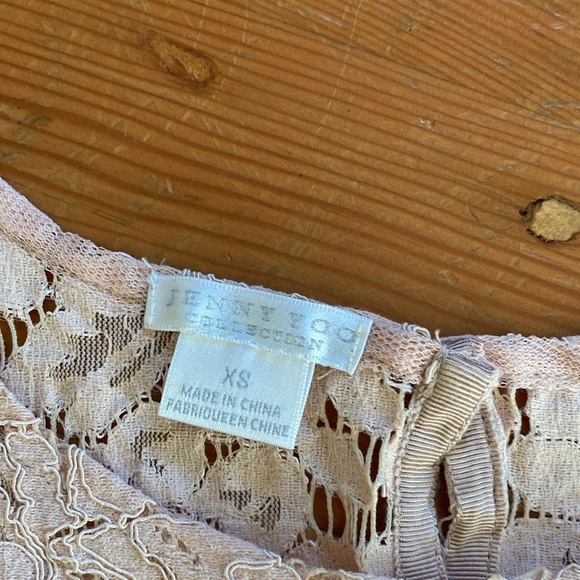 Jenny Yoo Collection Lace Sleeveless Blush Pink‎ Cropped Top XS - Picture 2 of 4